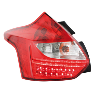 Pilotos Led Ford Focus 2011+ Rojo/Clear