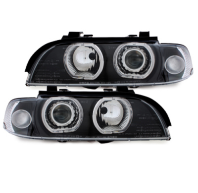 Angel Eyes Bmw E39 5er 95-00 Para Xenon De Serie - Negros