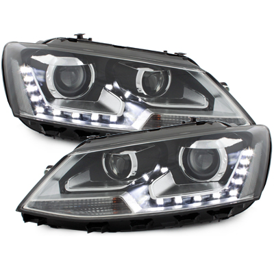 Faros Luz Diurna Vw Jetta 11-13 Negro_Homologacion R87