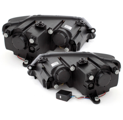 Faros Luz Diurna Vw Jetta 11-13 Negro_Homologacion R87