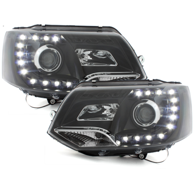 Faros Luz Diurna Vw T5 Gp 2010+ Negro