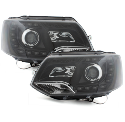 Faros Luz Diurna Vw T5 Gp 2010+ Negro