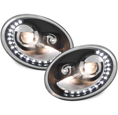 Faros Luz Diurna Vw Beetle 11+ _Negro_Homologacion R87