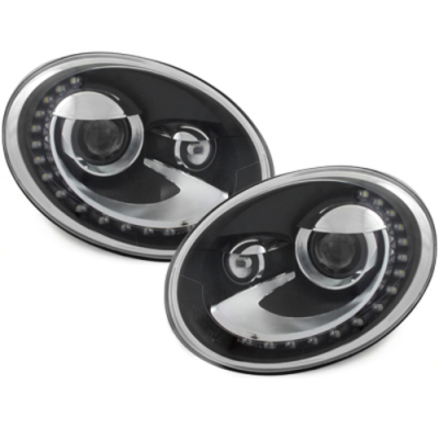 Faros Luz Diurna Vw Beetle 11+ _Negro_Homologacion R87