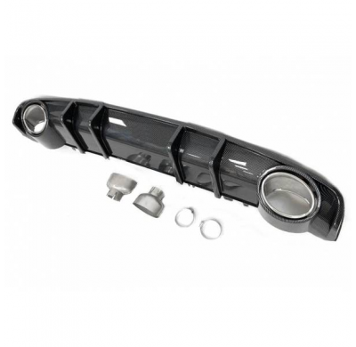 Difusor Trasero Audi A4 B9 2016+ Look Rs4 Carbono Plástico Abs