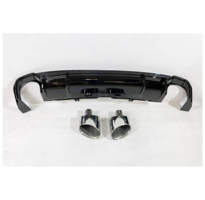 Difusor Trasero Audi A5 Sportback Sline 2017 Look S5 - Plástico Abs