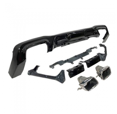 Difusor Trasero Bmw F44 Look M Performance Brillante Negro *Plástico Abs