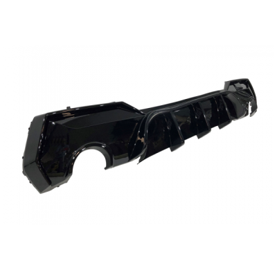 Difusor Trasero Bmw G22 Look M Performance Brillante Negro *Plástico Abs