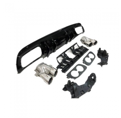 Difusor Trasero Mercedes W205 2019+ 4p / Sw Amg Look C43 *Plástico Abs