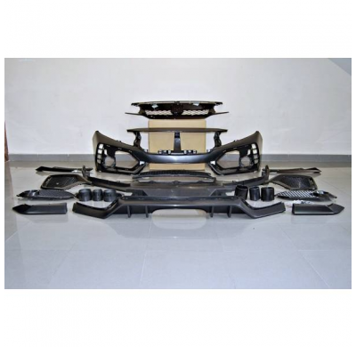 Kit De Carrocería Honda Civic Mk10 Hatchback 2016+ Look Type R Abs - Plástico Abs