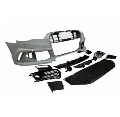 Paragolpes Delantero Audi A6 2015-2018 C7 Look RS6 Carbono fabricado en: Plástico ABS