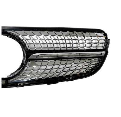 Parrilla Mercedes GLC X253 2015-2019 Diamond Full Black Con Cámara fabricado en: Plástico ABS