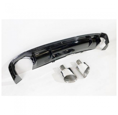 Difusor Trasero Audi A5 Sportback Sline 2017 Look S5 - Plástico Abs