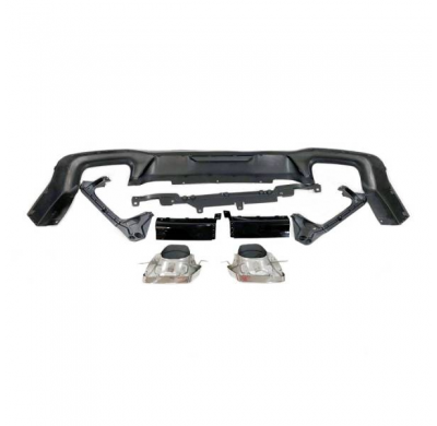 Difusor Trasero Bmw F44 Look M Performance Brillante Negro *Plástico Abs