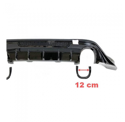 Difusor Trasero Ford Focus 2019+ Brillante Negro - Plástico Abs