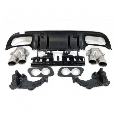 Difusor Trasero Mercedes W205 2019+ 4p / Sw Amg Look C43 *Plástico Abs