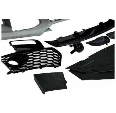 Paragolpes Delantero Audi A6 2015-2018 C7 Look RS6 Carbono fabricado en: Plástico ABS