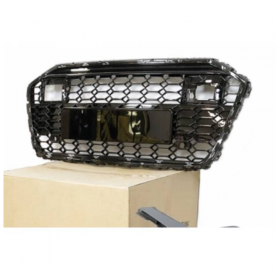 Parrilla Audi A6 2020 C8 Look Rs6 Black - Plástico Abs