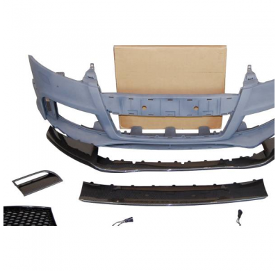 PARAGOLPES DELANTERO AUDI TT 06-13 8J LOOK RS SPOILER LOOK CARBONO - Paragolpes delantero Plástico ABS