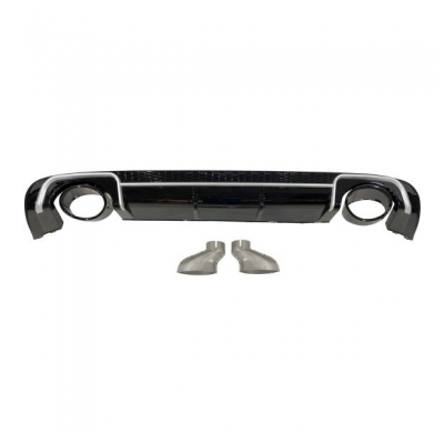 Difusor Trasero Audi A3 V8 13-15 Sportback Look Rs3 Abs - Plástico Abs