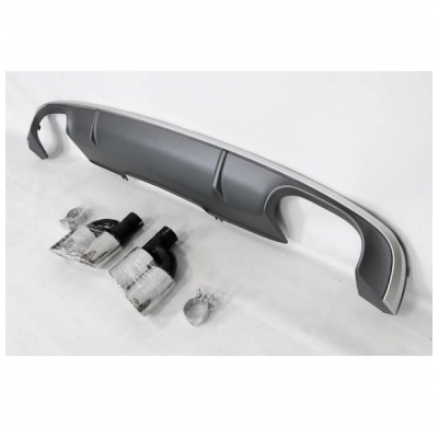 Difusor Trasero Audi A4 4p / Avant 2016+ Sline Plástico Abs