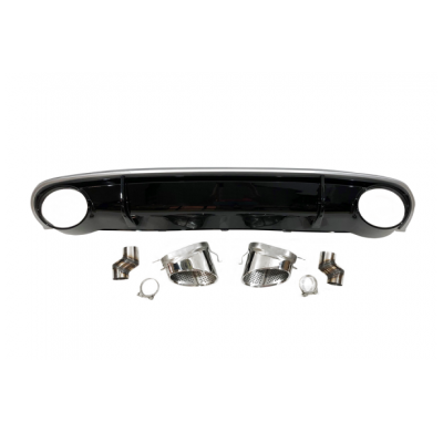 Difusor Trasero Audi A4 / A4 Avant B8 08-12 Look Rs4 Abs - Difusor Trasero Plástico Abs