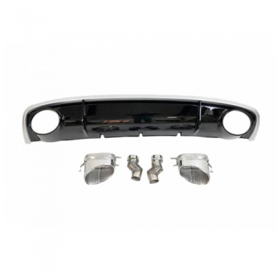 Difusor Trasero Audi A4 B8 4p / Avant 12-15 Look Rs4 - Plástico Abs