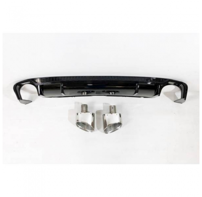 Difusor Trasero Audi A5 Sportback Sline 2017 Look S5 - Plástico Abs