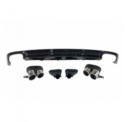 Difusor Trasero Audi A6 / A6 Avant C8 Sline Look RS6 - Plástico ABS