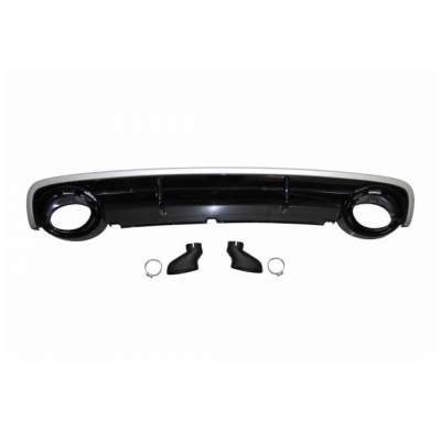 Difusor Trasero Audi A6 Sedan / Avant C6 2004-2008 Look Rs6 Abs - Plástico Abs