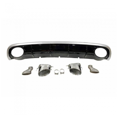 Difusor Trasero Audi A6 / A6 Avant C7 2011-2015 Look Rs6 Abs - Difusor Trasero Plástico Abs