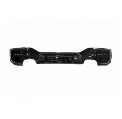 Difusor Trasero BMW F20 / F21 LCI 2 Salidas doble Brillante Negro - Plástico ABS
