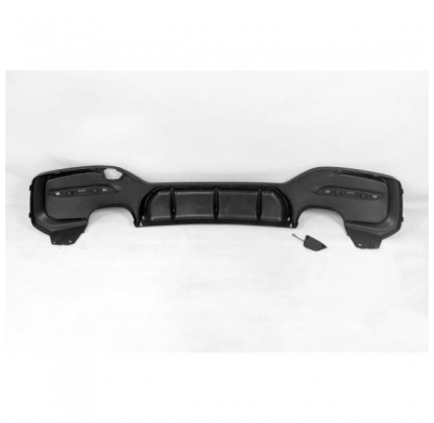 Difusor Trasero BMW F20 / F21 LCI 2 Salidas doble Brillante Negro - Plástico ABS