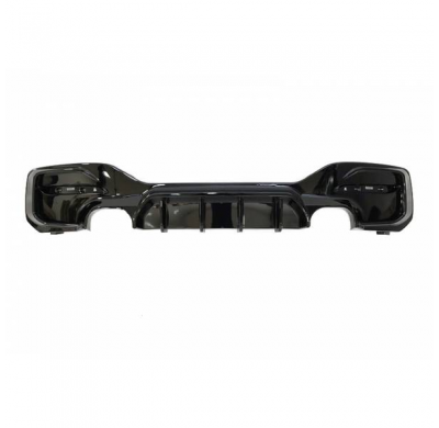 Difusor Trasero BMW F20 / F21 LCI 2 Salidas doble Brillante Negro - Plástico ABS