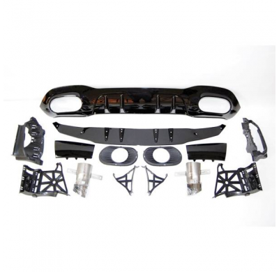 Difusor Trasero Mercedes V177 Amg Look A35 4 Puertas - Plástico Abs