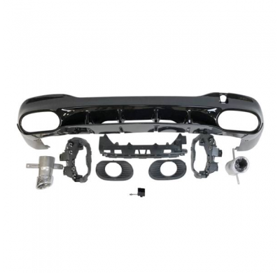 Difusor Trasero Mercedes W118 Look A35 Negro Brillo - Plástico ABS