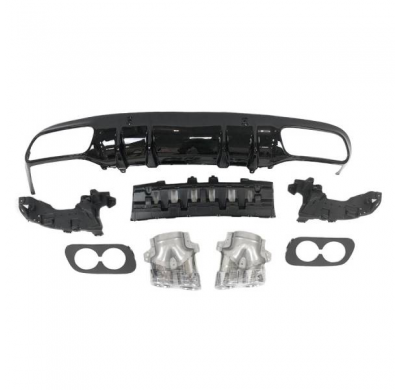 Difusor Trasero Mercedes W205 Coupe 2019+ Look E53 Abs Plástico Abs