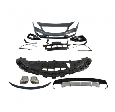 Kit Carrocería Mercedes W117 2016-2018 LCI 4P Look AMG A45 fabricado en: Plástico ABS