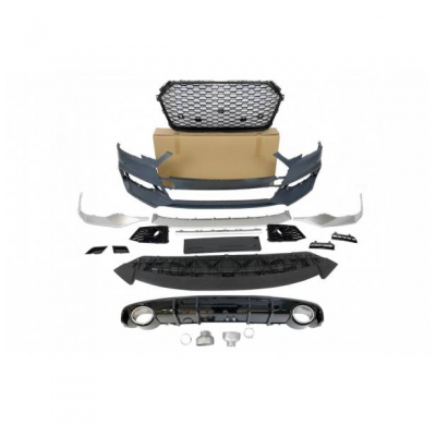 Kit De Carrocería Audi A4 B9 16-19 Look Rs4 *Plástico Abs