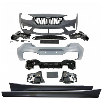 Kit De Carrocería BMW F20/F21 LCI M2C 2 Salidas doble Brillante Negro Plástico ABS