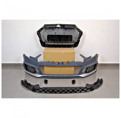 Paragolpes Delantero Audi A3 2016+ 4 Puertas / Cabriolet Look Rs3  - Plástico Abs