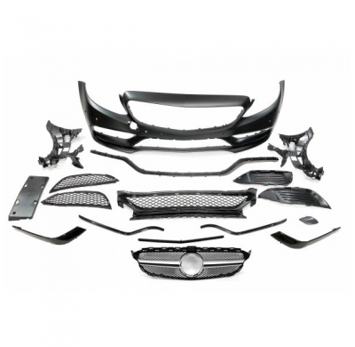 Paragolpes Delantero Mercedes W205 2014-2018 2p / 4p / Sw Look Amg C63 - Plástico Abs