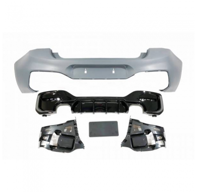 Paragolpes Trasero BMW F20 /F21 LCI 15-18 Performance 2 Salidas doble Brillante Negro Plástico ABS