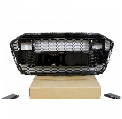 Parrilla Audi A6 2020 C8 Look Rs6 Black - Plástico Abs