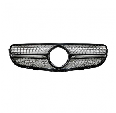 Parrilla Mercedes GLC X253 2015-2019 Diamond Full Black Con Cámara fabricado en: Plástico ABS