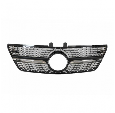 Parrilla Mercedes W164 Lci 2009-02012 Look Diamond Black Plástico Abs