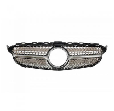 Parrilla Mercedes W205 2014-2018 Look Diamond - Plástico ABS