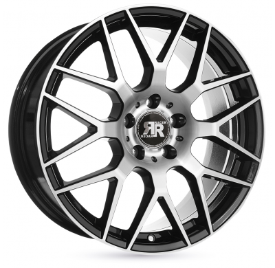 LLANTA ALUMINIO RACER DRIFTER NEGRO BRILLANTECARA PULIDA 8 x 18 Et:35  5 x 120 72,6