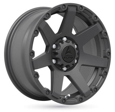 LLANTA ALUMINIO AMERICAN ELITE WHEELS PEACEMAKER NEGRO MATE 9 x 18 Et:25  6 x 139,7 106,1
