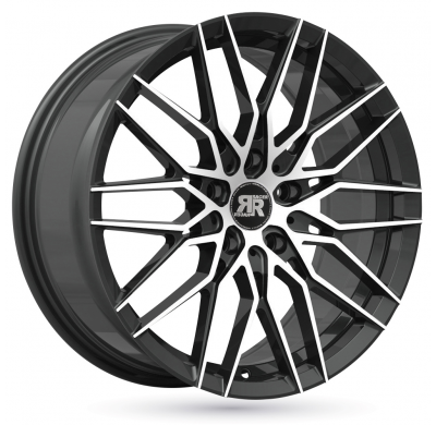 LLANTA ALUMINIO RACER RAPTOR NEGRO BRILLANTECARA PULIDA 6 x 14 Et:35  4 x 100 60,1